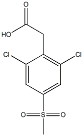 2-(2,6-dichloro-4-(methylsulfonyl)phenyl)acetic acid 结构式