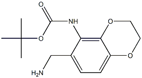 tert-butyl 6-(aminomethyl)-2,3-dihydrobenzo[b][1,4]dioxin-5-ylcarbamate 结构式