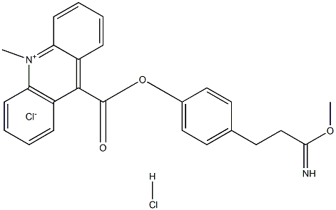 4-(2-methoxycarbonimidoylethyl)phenyl 10-methyacridinium-9-carboxylate 结构式
