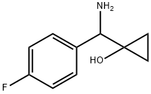 1-(amino(4-fluorophenyl)methyl)cyclopropan-1-ol 结构式