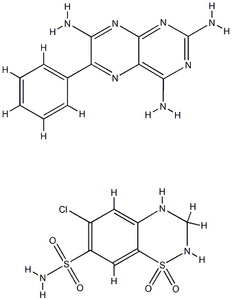 hydrochlorathiazide-triamterene 结构式