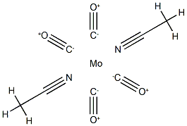 双(乙腈)四羰基钼(0) 结构式
