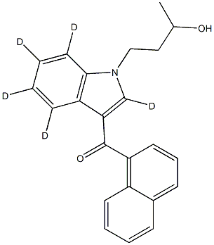 (±)-JWH 073 N-(3-hydroxybutyl) metabolite-d5 结构式