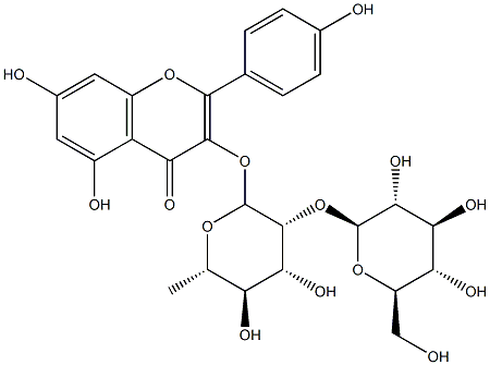 kaempferol-3-O-glucosyl(1-2)rhamnoside 结构式