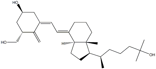 1-hydroxymethyl-3-norhydroxy-3,25-dihydroxyvitamin D3 结构式