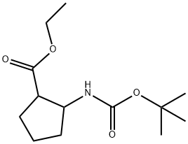 ethyl 2-(tert-butoxycarbonylaMino)cyclopentanecarboxylate 结构式