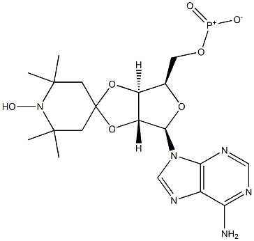 2',3'-O-(1-oxy-2,2,6,6-tetramethyl-4-piperidylidene)adenosine 5'-triphosphate 结构式