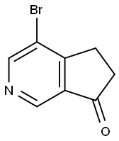 4-溴-5H-环戊二烯并[C]吡啶-7(6H)-酮 结构式