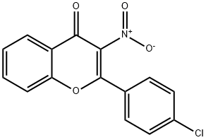 4H-1-Benzopyran-4-one,2-(4-chlorophenyl)-3-nitro-(9CI) 结构式