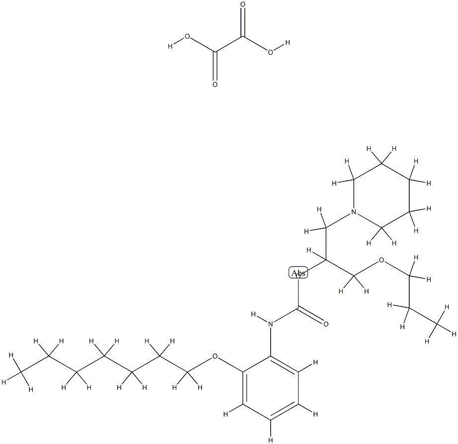 oxalic acid, [1-(1-piperidyl)-3-propoxy-propan-2-yl] N-(2-heptoxypheny l)carbamate 结构式