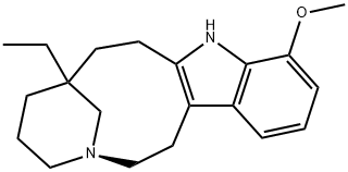 (-)-7-Ethyl-1,4,5,6,7,8,9,10-octahydro-11-methoxy-2H-3,7-methanoazacycloundecino[5,4-b]indole 结构式