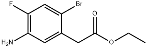 2-溴-4-氟-5-氨基苯乙酸乙酯 结构式