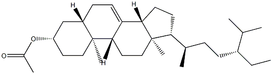 5α-Stigmast-7-en-3β-ol 3-acetate 结构式