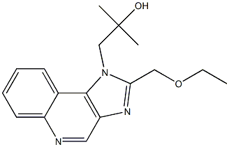 α,α-dimethyl-2-ethoxymethyl-1H-imidazo[4,5-c]quinoline-1-ethanol 结构式