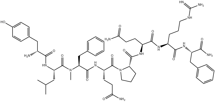 (D-TYR1,N-ME-PHE3)-NEUROPEPTIDE FF 结构式