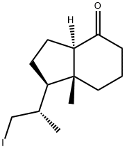 (1R,1'S)-Octahydro-1-(2'-iodo-1'-Methylethyl)-7a-Methyl-inden-4-one 结构式