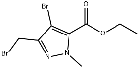 ethyl 4-bromo-3-(bromomethyl)-1-methyl-1H-pyrazole-5-carboxylate(WXC06265) 结构式