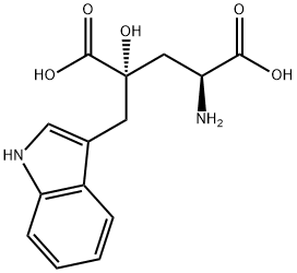 (2S,4S)-2-氨基-4-羧基-4-羟基-5-(3-吲哚基)戊酸 结构式