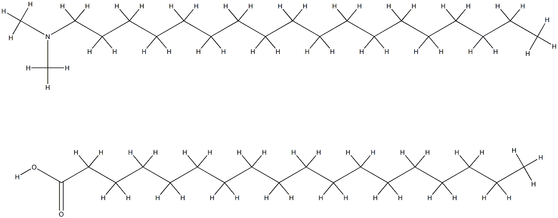 STEARIC ACID, COMPOUND WITH N,N-DIMETHYLOCTADECYLAMINE (1:1) 结构式