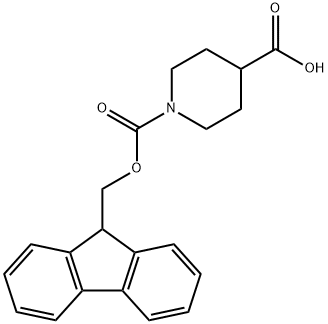 1-[(9-H-芴-9-甲氧基)羰基]哌啶-4-甲酸 结构式