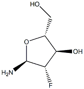 alpha-D-Arabinofuranosylamine, 2-deoxy-2-fluoro- (9CI) 结构式