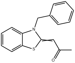 2-Propanone,1-[3-(phenylmethyl)-2(3H)-benzothiazolylidene]-(9CI) 结构式