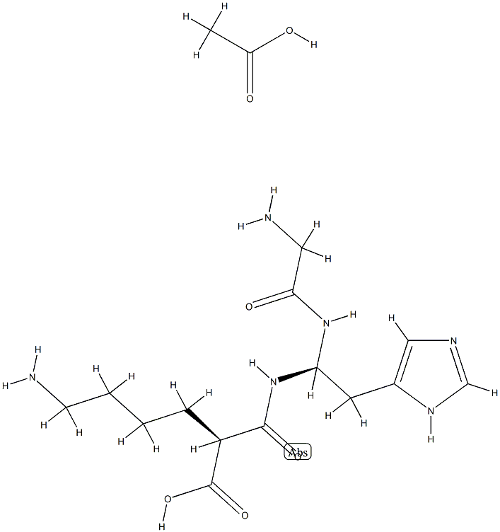 glycyl-histidyl-omega(NHCO)lysine, monoacetate 结构式