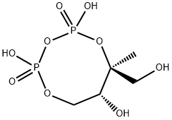 2-C-甲基-D-赤藓糖醇-1,2-4-磷酸酯 结构式