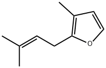 3-甲基-2-(3-甲基-2-丁烯基)呋喃 结构式