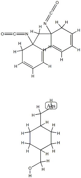 1,4-Cyclohexanedimethanol polymer with 1,1′-methylenebis[isocyanatoben zene] 结构式