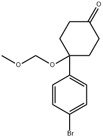 4-(4-溴苯基)-4-(甲氧基甲氧基)环己酮 结构式