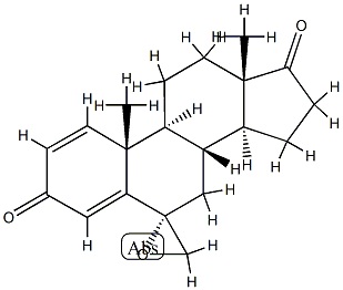 (2S,8R,9S,10R,13S,14S)-10,13-二甲基-7,8,9,11,12,13,15,16-八氢螺[环戊二烯并[A]菲并-6,2-噁丙环]-3,17(10H,14H)-二酮 结构式