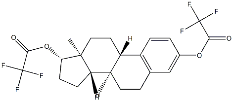 Estra-1,3,5(10)-triene-3,17β-diol bis(trifluoroacetate) 结构式