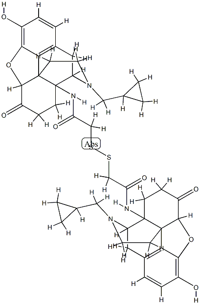 14,14'-(dithiobis((2-oxo-2,1-ethanediyl)imino))bis(7,8-dihydro-N-(cyclopropylmethyl)normorphinone) 结构式