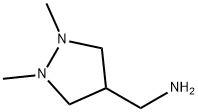 (1,2-二甲基吡唑烷-4-基)甲胺 结构式