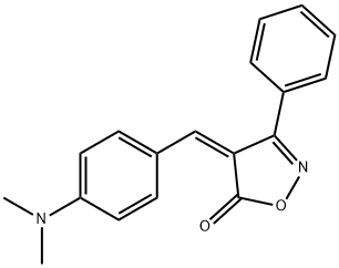 4-[4-(dimethylamino)benzylidene]-3-phenyl-5(4H)-isoxazolone 结构式