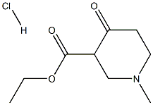 1-甲基-4-氧代哌啶-3-羧酸乙酯盐酸盐 结构式