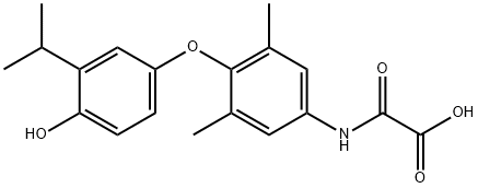 N-[3,5-Dimethyl-4-(4''-hydroxy-3''-isopropyl-phenoxy) phenyl] oxamic Acid 结构式