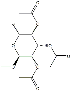Methyl 2-O,3-O,4-O-triacetyl-6-deoxy-α-D-talopyranoside 结构式
