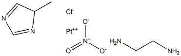 chloro(ethylenediamine)(1-methylimidazole-N(3))platinum(II) 结构式