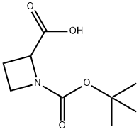 N-BOC-氮杂环丁烷-2-羧酸 结构式