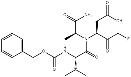 Z-VAL-ALA-ASP-(OH)-FLUOROMETHYL KETONE 结构式