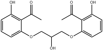 1,3-双(2-乙酰基-3-羟基苯氧基)-2-丙醇 结构式