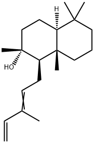 (1R,4aα)-Decahydro-2,5,5,8aβ-tetramethyl-1β-(3-methyl-2,4-pentadienyl)-naphthalen-2α-ol 结构式
