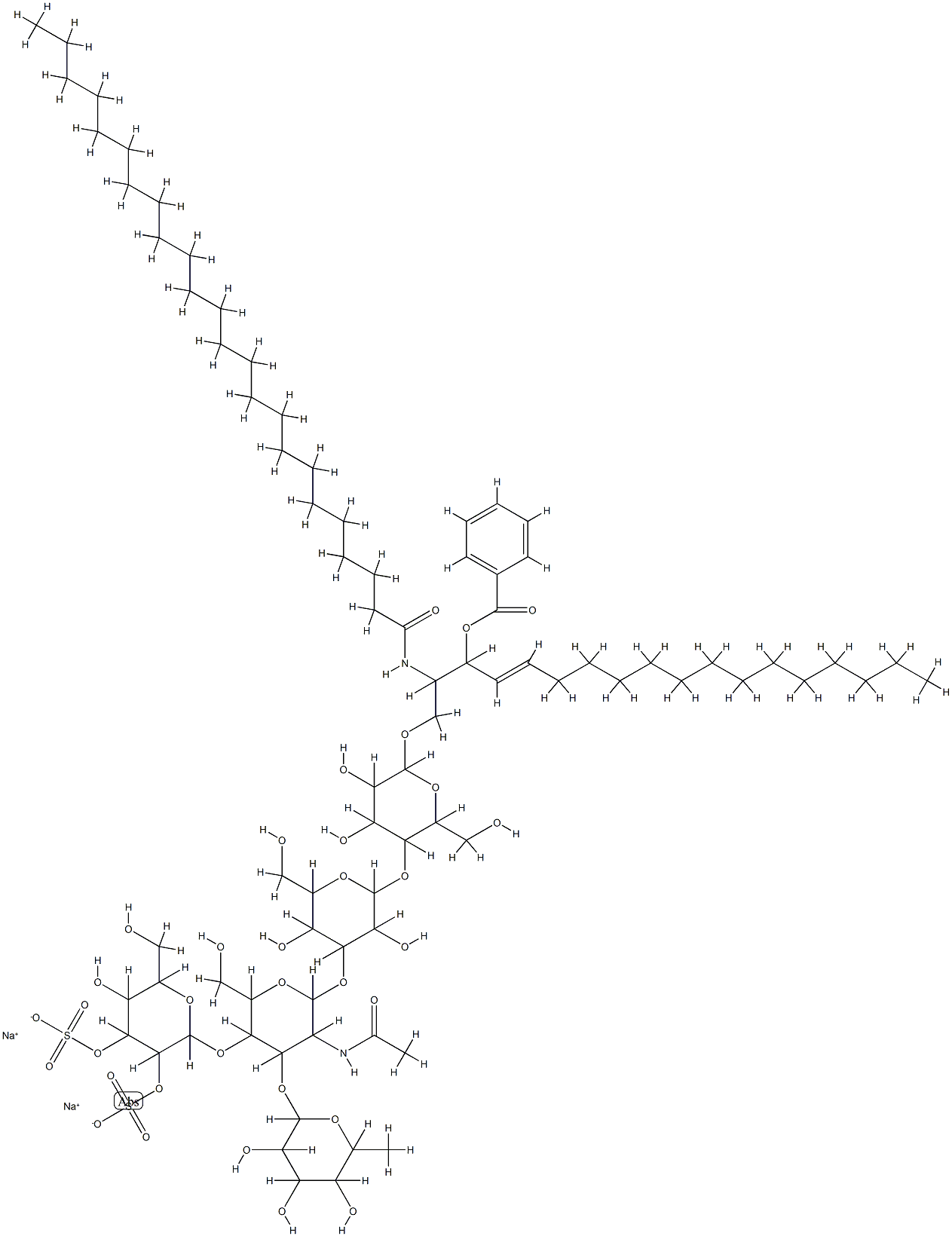 2,3-disulfo-Le(x) pentaosylceramide 结构式