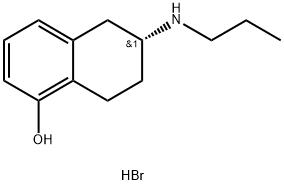 (R)-6-(丙基氨基)-5,6,7,8-四氢萘-1-醇氢溴酸盐 结构式