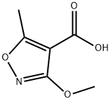 3-甲氧基-5-甲基异噁唑-4-羧酸 结构式