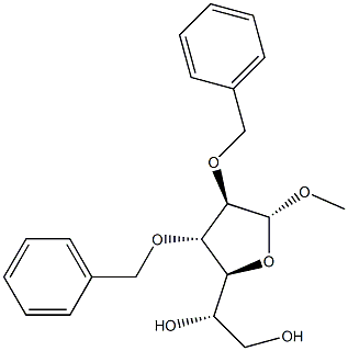 Methyl 2-O,3-O-dibenzyl-α-L-altrofuranoside 结构式