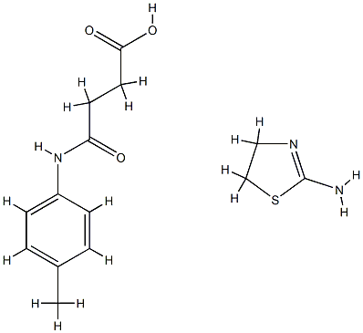 4-((4-Methylphenyl)amino)-4-oxobutanoic acid compd. with 4,5-dihydro-2 -thiazolamine (1:1) 结构式