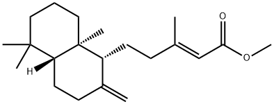 (2E)-5-[(1R)-1,2,3,4,4aβ,5,6,7,8,8a-Decahydro-5,5,8aα-trimethyl-2-methylenenaphthalen-1α-yl]-3-methyl-2-pentenoic acid methyl ester 结构式